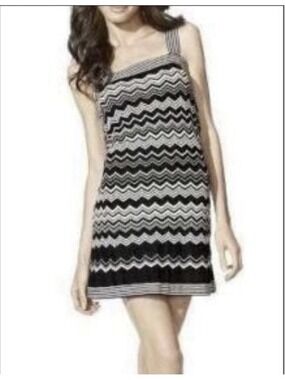 Missoni for Target Chevron Sweater Dress Small Black White Mod Retro Luxury Knit